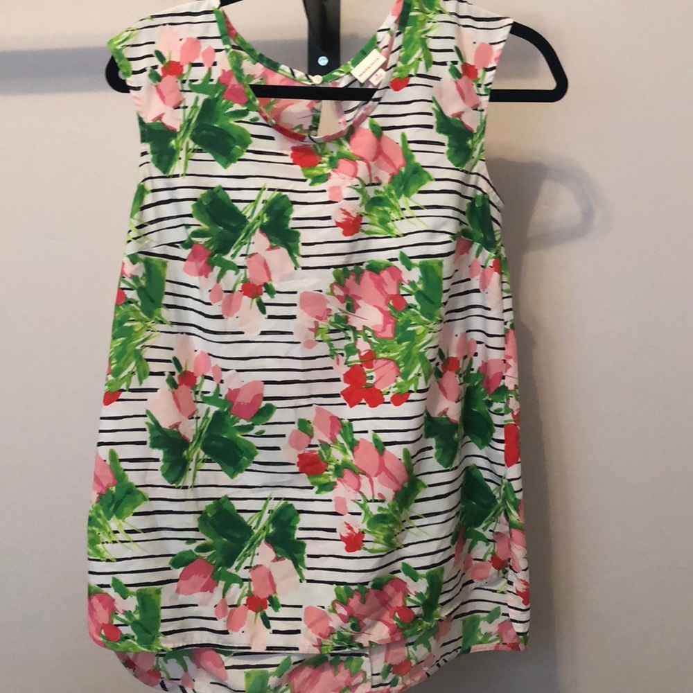 Floral striped top